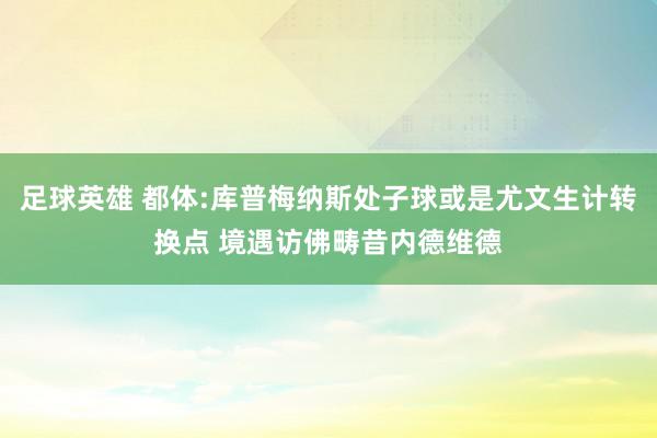 足球英雄 都体:库普梅纳斯处子球或是尤文生计转换点 境遇访佛畴昔内德维德