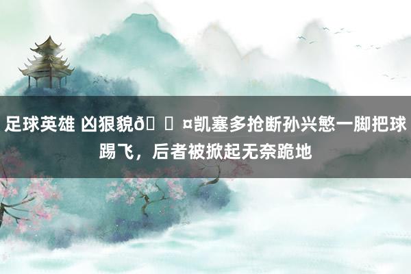 足球英雄 凶狠貌😤凯塞多抢断孙兴慜一脚把球踢飞，后者被掀起无奈跪地